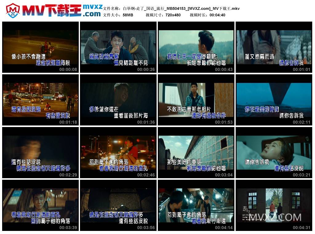 白举纲-走了_国语_流行_MB504153